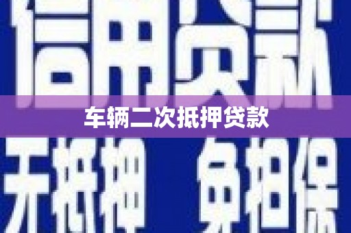 德化车辆二次抵押贷款