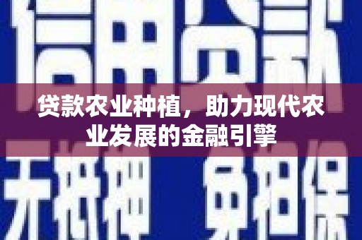 德化贷款农业种植，助力现代农业发展的金融引擎