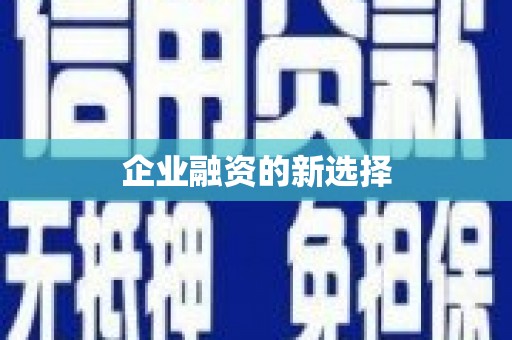 德化企业融资的新选择