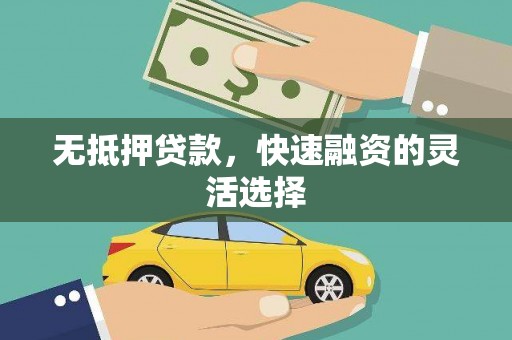 德化无抵押贷款，快速融资的灵活选择