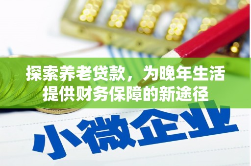德化探索养老贷款，为晚年生活提供财务保障的新途径