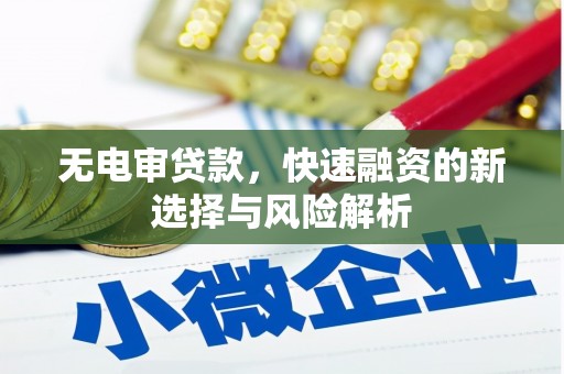德化无电审贷款，快速融资的新选择与风险解析