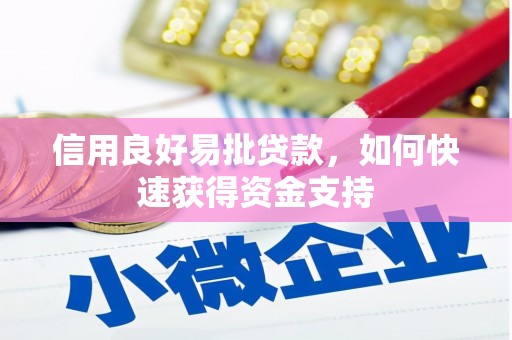 德化信用良好易批贷款，如何快速获得资金支持
