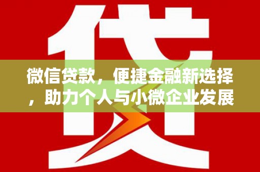 德化微信贷款，便捷金融新选择，助力个人与小微企业发展