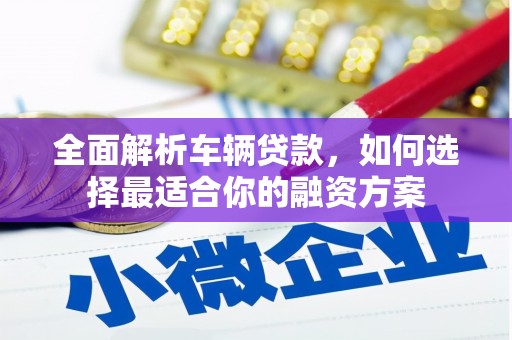 德化全面解析车辆贷款，如何选择最适合你的融资方案