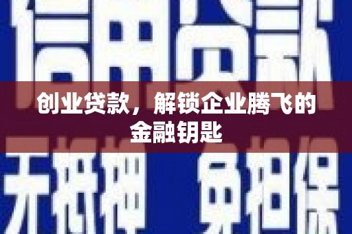 德化创业贷款，解锁企业腾飞的金融钥匙