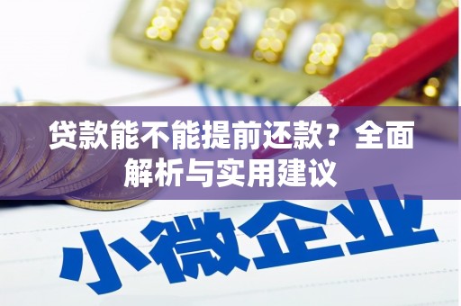 德化贷款能不能提前还款？全面解析与实用建议