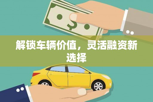 德化解锁车辆价值，灵活融资新选择