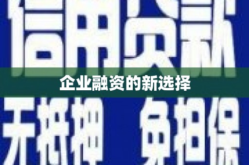 德化企业融资的新选择